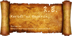 Kertész Beatrix névjegykártya